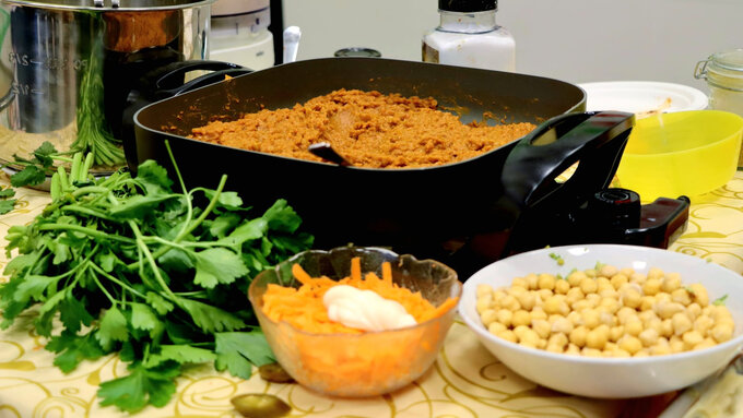 A hot pot of missir, an Eritrean red lentil stew.