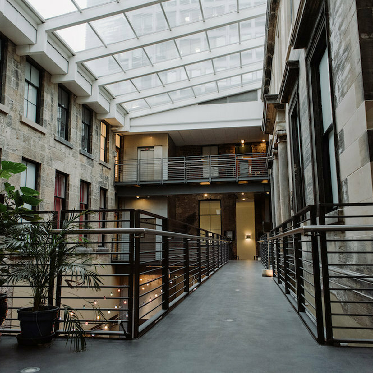 A view of CCA's first floor walkway.